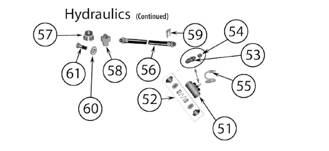 Wheel cylinder, brake hoses, and fittings for the CJ-5 and CJ-6. Numbered callouts match the table below.