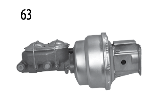 Brake booster kit for the CJ-7 and CJ-8. Numbered callouts match the table below.
