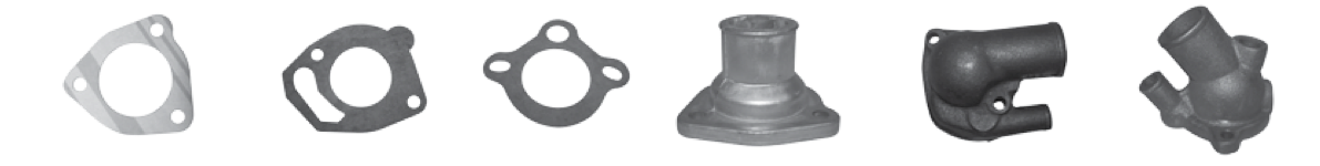 Thermostat housings and gaskets.
