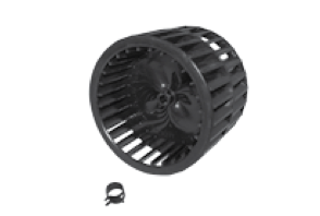 A/C blower motor wheel and retaining clip.