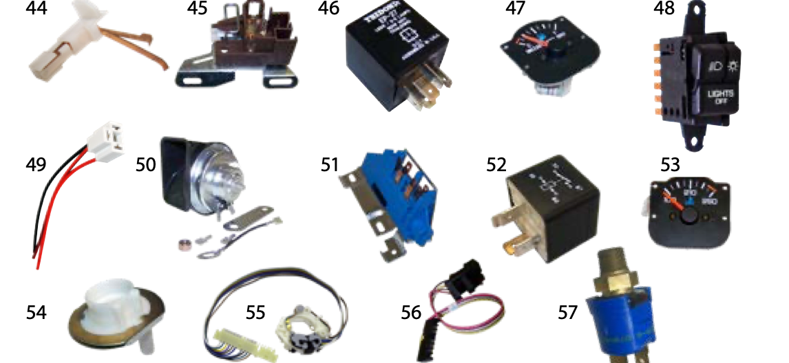 YJ drivetrain • body components parts. Numbered callouts match the table below.