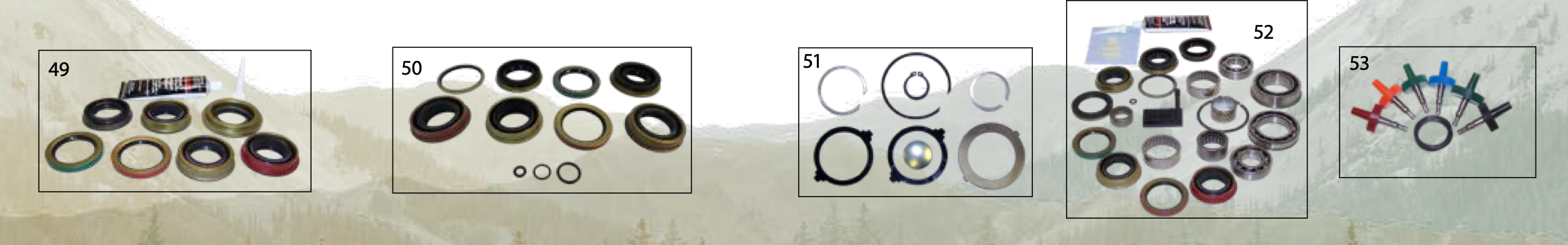 YJ np231 parts. Numbered callouts match the table below.